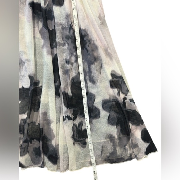 Free People Tesa Smocked Mesh Midi Dress Ivory Combo S NWT - Picture 6 of 10